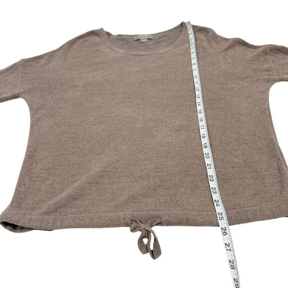 Barefoot Dreams Ultra Lite Slouchy Beach‎ Rock Taupe Pullover Top Size S - Picture 7 of 7
